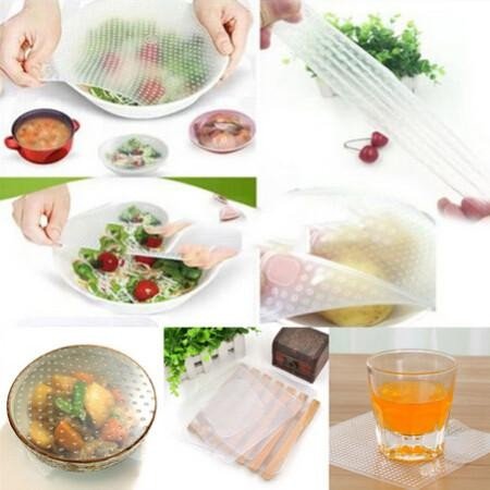 images Set 4 bucati capac flexibil din silicon