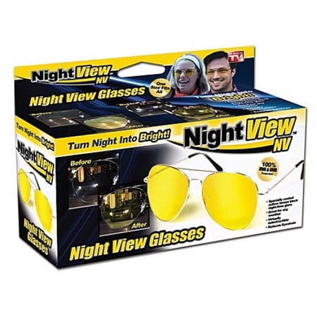 images Ochelari pentru condus Night View cu lentile galbene