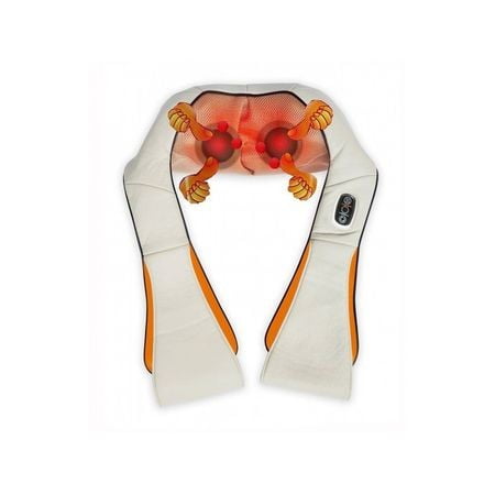 images Aparat pentru masaj cu infrarosu si vibratii Neck Kneading, bej