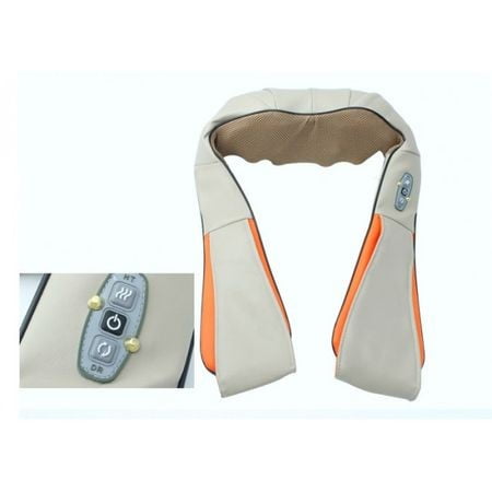 images Aparat pentru masaj cu infrarosu si vibratii Neck Kneading, bej