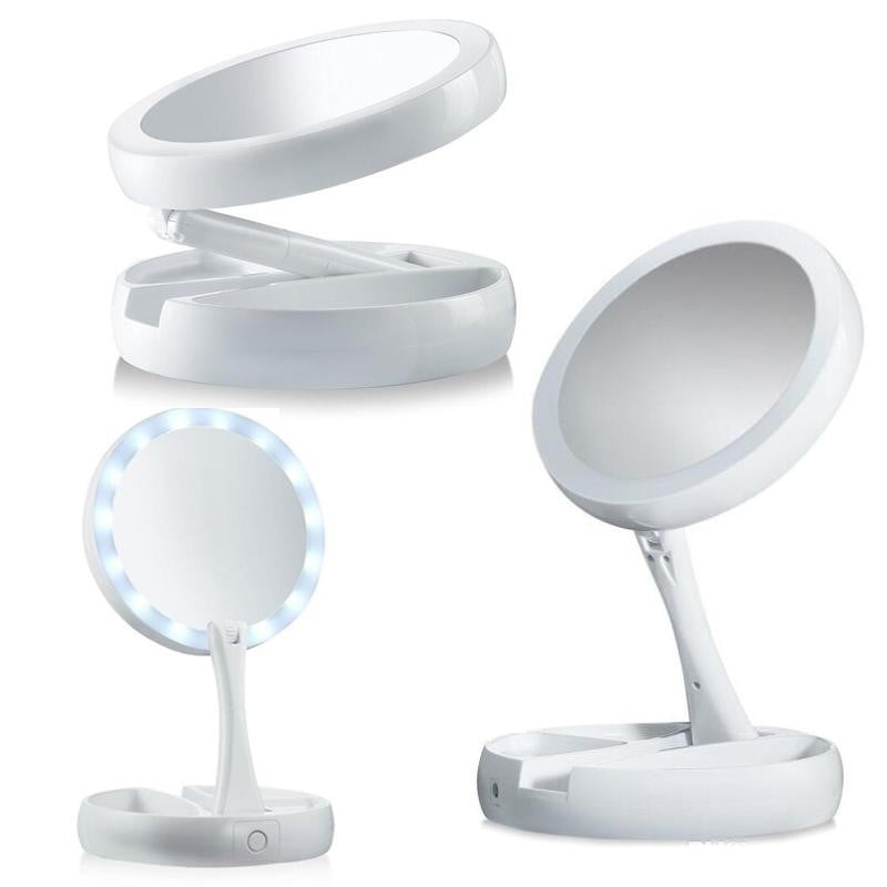 images Oglinda rotunda cu Iluminare LED pentru machiaj