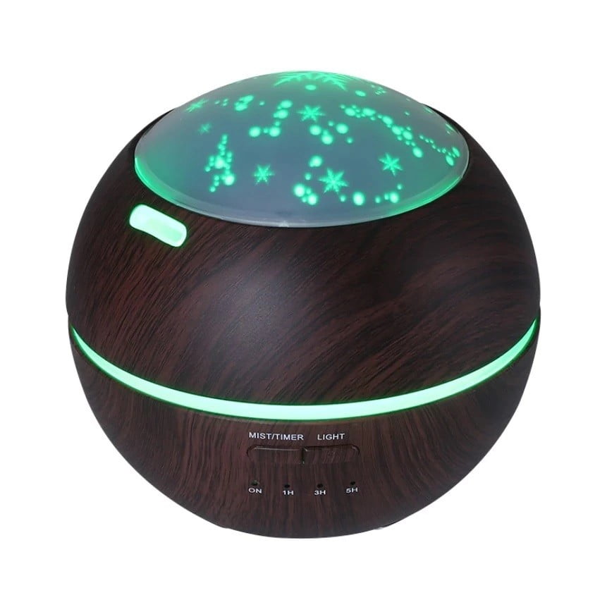 images Umidificator aromaterapie 150ml cu proiectie de lumini LED